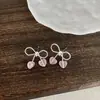 Pendientes de Lazo con Forma de Corazón Coloridos, Regalo para Mujeres, Diseño de Corbata Estilo Francés, Sencillos y de Alta Gama, Pendientes Pequeños, Venta al por Mayor