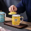 Jingdezhen porcelana escritório Copa grande capacidade home office presente Copo criativo chinês com tampa