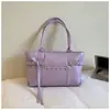 Bolso tote de color liso de gran capacidad estilo coreano para mujer, nuevo bolso de hombro para moto de verano 2026, simple y elegante
