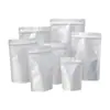 Bolsas autosoportantes de ziplock de colores aluminizadas Bolsas selladas con cremallera mate esmerilada Bolsas de empaque para té y snacks Bolsas para comida de perro Venta al por mayor