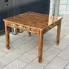 Mesa Estilo Antigo Oito Imortais em Madeira Maciça, Mesa Combinada Quadrada Estilo Chinês para Restaurantes, Uso Doméstico, Lanchonetes, Mesa de Jantar do Restaurante Longjiale