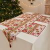 Nuevas decoraciones navideñas, mantel de punto, bandera de mesa, decoración creativa de mesa de Papá Noel, mantel de árbol de Navidad