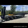 Exportación Transfronteriza de Semirremolques de Plataforma Baja de Seis Ejes y Tres Líneas para el Transporte de Maquinaria de Ingeniería Grande