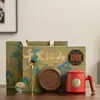 Taza de Cerámica Marca de Cobre en Relieve con Tapa Caja de Regalo Taza de Café Taza de Agua Recuerdo Corporativo Logo Grabado Grabado