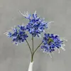 Orquídea artificial 3D de tres cabezas, flor de seda para decoración de pared de flores de boda, arreglo floral para el hogar, flor artificial de la especie *Alocasia*, venta al por mayor transfronteriza