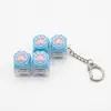 Chaveiro Botão Luminoso de Patinha de Gato Chave de Teclado Switch Tecla de Teclado Brinquedo Descompressão Pingente de Bolsa Chaveiro