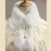 Accesorios Hanfu estilo antiguo otoño e invierno lindo cuello de piel bola de pelo felpa asta bufanda cálida niña