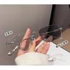 Gafas de Sol de Malla Exquisita con Encaje de Pedrería, Gafas de Sol de Moda con Marco Pequeño y Diamantes de Puntos, Mismo Estilo para Hombres y Mujeres, Xiaohongshu, Transfronterizo