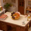 Pan de Donut Simulado Dibujo Animado Tienda de Panadería Juguete de Comida Escena Miniatura Accesorio Modelo Llavero DIY Pasador