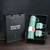 Novo copo térmico de aço inoxidável 304 com três tampas, copo reto portátil para atividades ao ar livre, conjunto de presentes, atacado em estoque