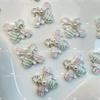 Colgante de Pintura al Óleo del Jardín de Monet Flor Mariposa Espiga de Trigo Perla de Imitación Pulsera de Cuentas DIY Collar Aleación Pendientes de Gota de Aceite