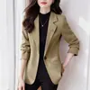 Blazer para Mujer 2026 Nuevo Estilo Otoñal para Mujeres Petites, Versión Coreana, Gama Alta, Elegante, Corte Entallado, Blazer para Ir al Trabajo