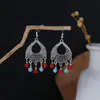 Pendientes Ovalados Estilo Étnico Bohemio Europeo y Americano Transfronterizos para Mujer Retro Atracciones Turísticas Pendientes con Borlas Étnicas