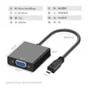 Conversor Micro HDMI para VGA com Conversor de Áudio, Adequado para Projetores de Computador Externos, Adaptador de Alta Definição 1080p