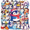 50 Pegatinas de Pingüino Mascotas Lindas de Dibujos Animados, Pegatinas de Animalitos Lindos para Diarios, Pegatinas Decorativas Impermeables para Manualidades
