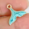 Acessórios DIY de Concha Estrela-do-Mar Perolada com Gotejamento de Óleo Venda Quente Transfronteiriça Pingente de Elástico Pequeno de Liga Brincos Estilo Coreano Pingente