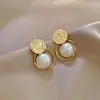 Pendientes de Borla de Perlas Estilo Francés con Cierre de Plata 925 para Mujer, Tachuelas de Temperamento de Lujo Ligero, Nuevo Modelo 2026, Pendientes de Alta Gama para Primavera y Verano