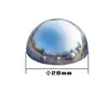 201 acero inoxidable engrosado bola semicircular espejo cabeza brillante decoración de pared hueca hemisférica metálica tapón de tubo redondo