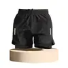 Pantalones de entrenamiento cruzados de seda de hielo de secado rápido para hombre, shorts atléticos para hombre, diseñados para correr, estilo de verano ligero con bolsillos con cremallera