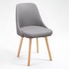 Silla Individual de Madera Maciza Estilo Nórdico Respaldo Silla de Comedor Ins Taburete de Maquillaje de Celebridad Cibernética Silla de Escritorio para Computadora Hogar Simple