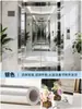 Adesivo espelhado película para porta de elevador interior de carro prata autoadesivo HD cortável decoração interior alta qualidade um elevador uma casa
