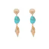 Pendientes Largos Bohemianos de Concha Turquesa Pendiente de Aleación Retro de Concha Vacaciones en la Playa Mujeres Fuente Mayorista