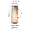Venta al por mayor de fábrica traje de juego de vasos de vidrio con patrón vertical japonés botella de agua fría para el hogar botella de agua fría resistente a altas temperaturas botella de agua de gran capacidad