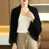 Chal de punto puro para mujer, suéter holgado de otoño e invierno, capa casual para combinar con vestido cheongsam, abrigo, cárdigan