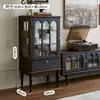 Mueble de TV Vintage de Madera Maciza Estilo Francés, Mueble de TV de Pie Estilo Antiguo, Juego de Mesas de Centro, Juego Completo de Muebles para Sala de Estar Estilo Americano