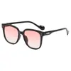 Óculos de Sol Gradiente Pôr do Sol Rosa Celebridade da Internet Rosto Grande Feminino Caixa Sentido Avançado Óculos ins Protetor Solar Masculino Óculos Cor de Blush