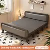Cama Dobrável Cama de Casal 1,5m Doméstica Simples Reforçada Cama de Solteiro Dormitório de Adultos Aluguel Portátil Placa Dura Cama de Ferro