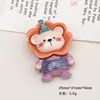 Acessórios de Resina DIY Desenho Animado Joias Outono e Inverno Animal Cola Creme Grampo de Cabelo Capa de Celular Fivela de Sapato Chaveiro Pingente com