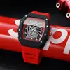 Novo Estoque Richard Celebridade da Internet Relógio de Quartzo em Formato de Barril Masculino Pulseira de Silicone Relógio de Pulso Masculino Atacado de Fábrica