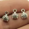 11x 8mm 0.5g multicolor DIY aleación de zinc accesorios para joyería animal volador pequeño colgante de mariquita
