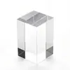 Cristal de Cristal K9 Grabado Láser Cubo Blanco Transparente Pilar Rectangular Adorno Soporte de Exhibición Base Fabricante Mayorista