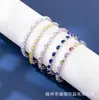 Estilo de Comercio Exterior Zircón Súper Brillante Pulsera de Zircón Ovalado con Piedras Preciosas de Colores y Broche Extensor, Pulsera de Suministro de Fábrica