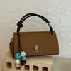 Bolso de Mano Estilo Suave Nuevo Verano 2026 con Patrón de Lichi, Bolso de Mano de Diseño Único, Bolso Cuadrado Pequeño de Moda para Viajes Diarios