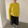 Suéter de Gola Redonda Pulôver Estilo Preguiçoso de Imitação de Visom para Mulheres Outono e Inverno Novo Solto Mangas Longas Macio Cera Casual Tricô Top para Mulheres
