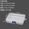 Caja Vacía de Embalaje de Exhibición Rectangular Multiespecificación con Cerradura Caja de Plástico Transparente Caja de Almacenamiento para Piezas de Ferretería Equipo de Pesca