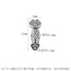 Atacado S999 prata pura nuvem auspiciosa Ruyi contas de bambu vintage 3D prata dura seguro pequeno cotovelo DIY acessórios de pulseira