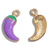 Acessórios de Joias de Liga Metálica Mais Vendidos Transfronteiriços Pingente de Gotejamento de Óleo de Pimenta Multicor Pulseira DIY Colar Pingente Decorativo para Roupas