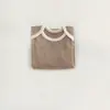 Mameluco Rayado de Colores Dulces para Niños y Niñas, Mono de Bebé Recién Nacido Estilo Otoño, Traje Triangular de Gateo para Bebés