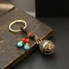 Colgante llavero de campana glotona de latón diy hecho a mano colgante de cuerda adorno colgante para bolso de hombre y mujer