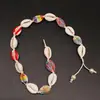 Collar de Concha de Estrella de Mar Popular Transfronterizo Europeo y Americano Conjunto de Collar con Pulsera Trenzada Ajustable Estilo Bohemio para Mujer