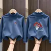 Peluche de Niño Pequeño Cuello Semi Alto Capa Base Otoño Camiseta de Manga Larga para Niños Invierno/Otoño Talla Mediana a Grande Cálido Versátil