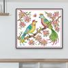 Feliz 99 ponto cruz quarto aconchegante pássaros do amor romântico estilo pastoral arte de bordado pintura decorativa de bordado