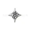 Pendientes de Aleación de Titanio F136 con Circonita Brillante, Clavo para Hélice Auricular de Estrella de Cuatro Puntas con Circonita Única, Joyería para Piercing de Hélice Nasal Interna