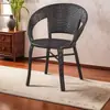 Cadeira de Rattan para Varanda para Uso Doméstico, Cadeira de Lazer com Encosto Alto para Idosos, Cadeira de Rattan Trançado para Exterior