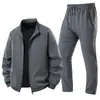 2026 Nuevo Conjunto Deportivo de Algodón Puro para Hombre Traje de Pierna Recta Conjunto de Cárdigan Primavera y Otoño Tallas Grandes Conjunto Casual de Dos Piezas Jogger
