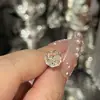 Brincos Explosivos Flash com Diamante Corte Millennium de 8mm em Aço Titânio com Parafuso Moda Lavável e Sem Desgaste Temperamento Elegante Mais Fáceis de Combinar com Unhas de Hélice da Orelha